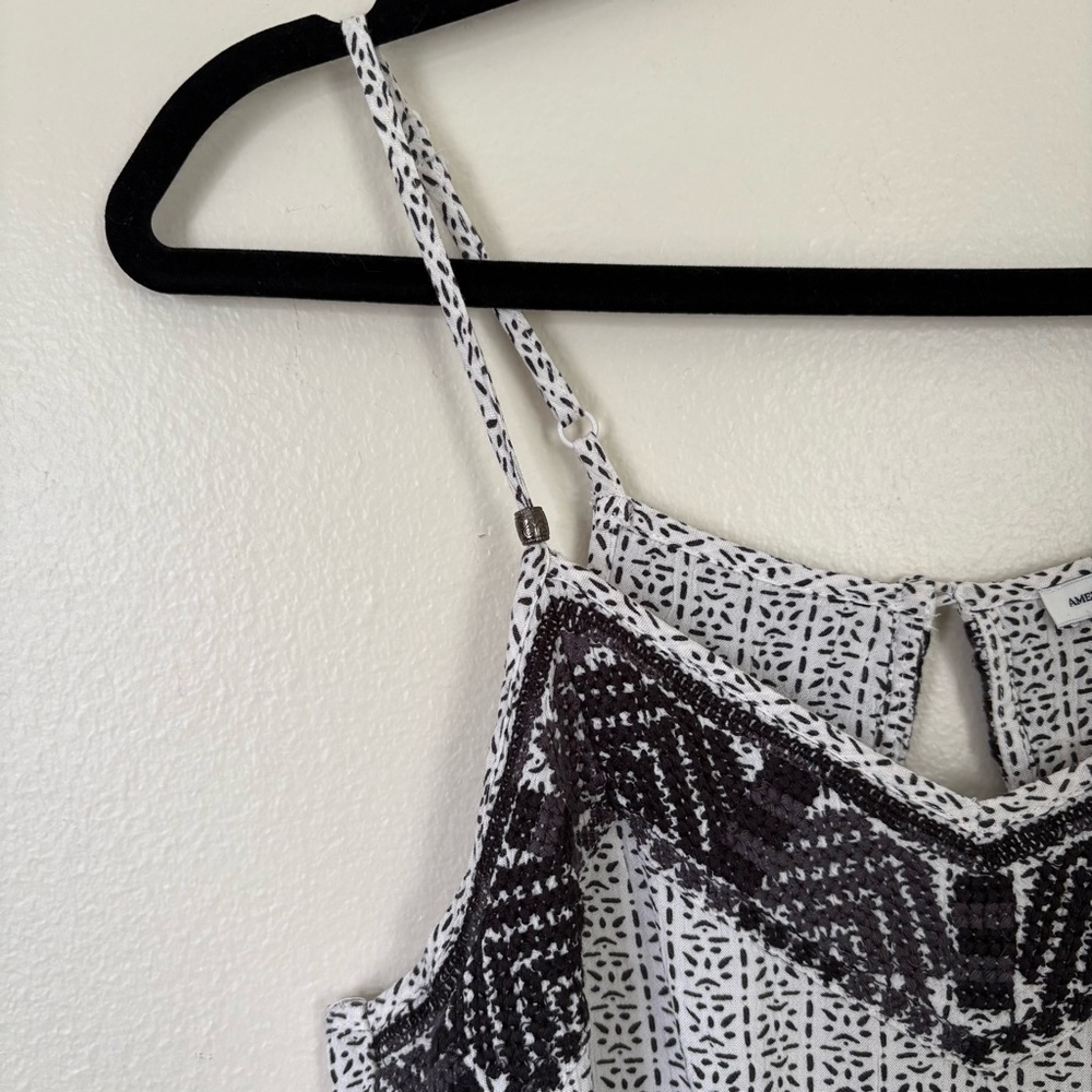 American Eagle | Black and White Lace Romper | Size XS - Picture 3 of 12